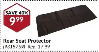 Princess Auto Rear Seat Protector offer