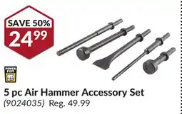 Princess Auto 5 pc Air Hammer Accessory Set offer