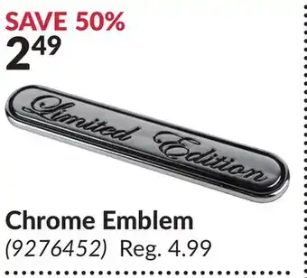 Princess Auto Chrome Emblem offer