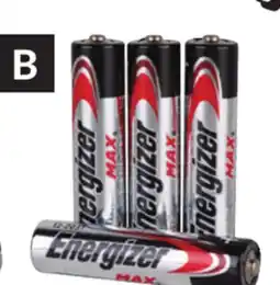 Princess Auto 4 pk Energizer Max Batteries – AAA offer