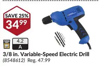 Princess Auto 3/8 in. Variable-Speed Electric Drill offer