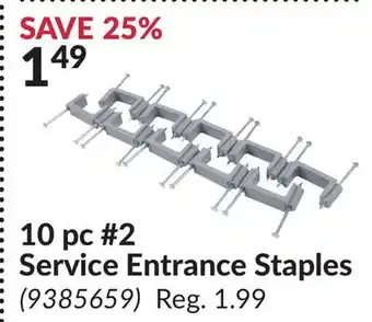 Princess Auto 10 pc #2 Service Entrance Staples offer