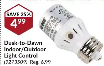 Princess Auto Dusk-to-Dawn Indoor/Outdoor Light Control offer