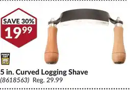 Princess Auto 5 in. Curved Logging Shave offer