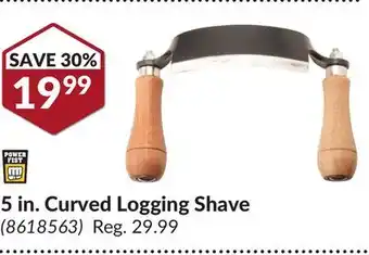 Princess Auto 5 in. Curved Logging Shave offer