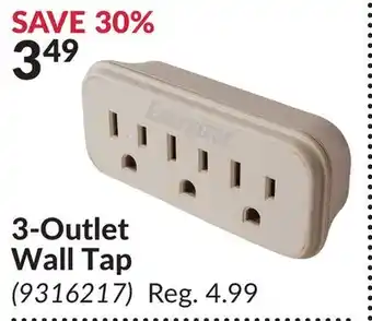 Princess Auto 3-Outlet Wall Tap offer