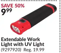 Princess Auto Extendable Work Light with UV Light offer