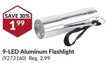 Princess Auto 9-LED Aluminum Flashlight offer