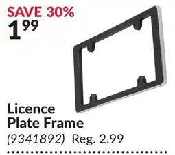 Princess Auto Licence Plate Frame offer