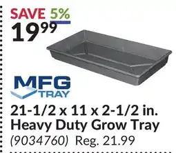 Princess Auto 21-1/2 x 11 x 2-1/2 in. Heavy Duty Grow Tray offer