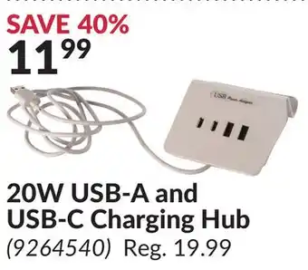 Princess Auto 20W USB-A and USB-C Charging Hub offer