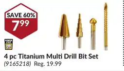 Princess Auto 4 pc Titanium Multi Drill Bit Set offer