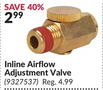 Princess Auto Inline Airflow Adjustment Valve offer