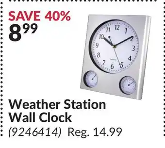 Princess Auto Weather Station Wall Clock offer