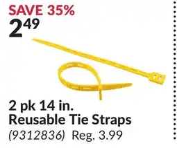 Princess Auto 2 pk 14 in. Reusable Tie Straps offer