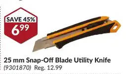 Princess Auto 25 mm Snap-OffBlade Utility Knife offer