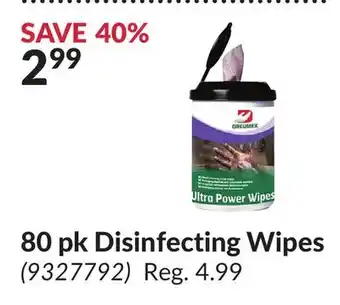 Princess Auto 80 pk Disinfecting Wipes offer