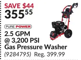 Princess Auto 2.5 GPM@3, 200 PSI Gas Pressure Washer offer