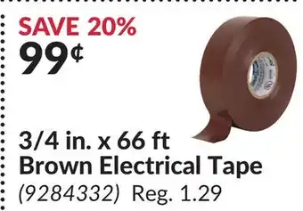 Princess Auto 3/4 in. x 66 ft Brown Electrical Tape offer