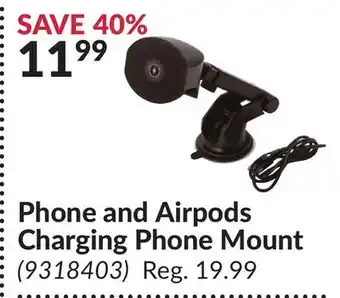 Princess Auto Phone and Airpods Charging Phone Mount offer