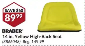 Princess Auto 14 in. Yellow High-Back Seat offer