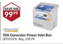 Princess Auto 50A Generator Power Inlet Box offer