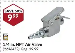 Princess Auto 1/4 in. NPT Air Valve offer