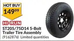 Princess Auto ST205/75D14 5-Bolt Trailer Tire Assembly offer