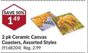 Princess Auto 2 pk Ceramic Canvas Coasters offer