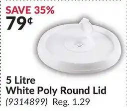 Princess Auto 5 Litre White Poly Round Lid offer