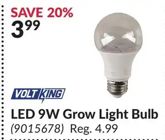 Princess Auto LED 9W Grow Light Bulb offer