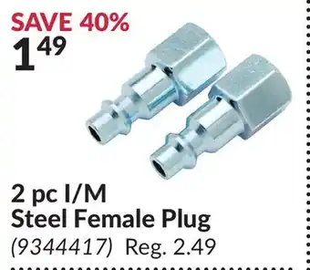 Princess Auto 2 pc I/M Steel Female Plug offer