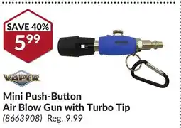 Princess Auto Mini Push-Button Air Blow Gun with Turbo Tip offer