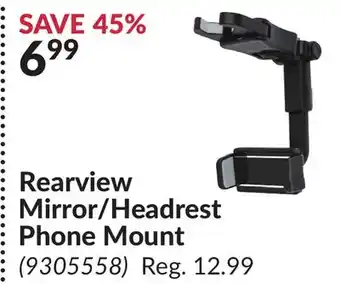 Princess Auto Rearview Mirror/Headrest Phone Mount offer