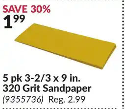 Princess Auto 5 pk 3-2/3 x 9 in. 320 Grit Sandpaper offer