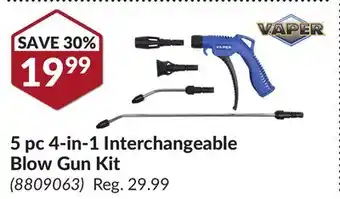 Princess Auto 5 pc 4-in-1 Interchangeable Blow Gun Kit offer