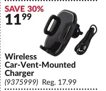 Princess Auto Wireless Car-Vent-Mounted Charger offer