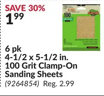 Princess Auto 1/2 x 5-1/2 in. 100 Grit Clamp-On Sanding Sheets offer