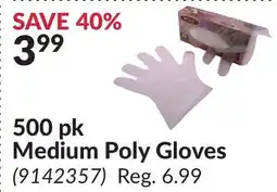 Princess Auto 500 pk Medium Poly Gloves offer