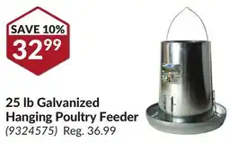 Princess Auto 25 lb Galvanized Hanging Poultry Feeder offer