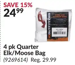 Princess Auto 4 pk Quarter Elk/Moose Bag offer