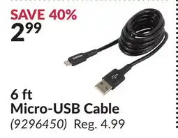 Princess Auto 6 ft Micro-USB Cable offer