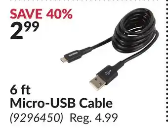 Princess Auto 6 ft Micro-USB Cable offer