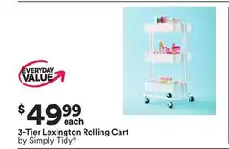 Michaels 3-Tier Lexington Rolling Cart by Simply Tidy offer