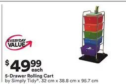 Michaels 5-Drawer Rolling Cart by Simply Tidy offer