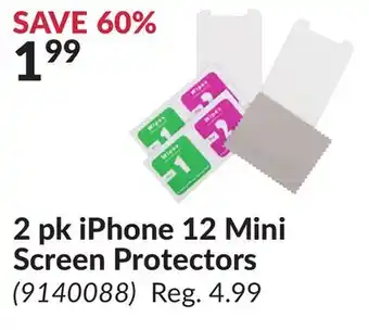 Princess Auto 2 pk iPhone 12 Mini Screen Protectors offer