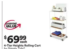 Michaels 4-Tier Heights Rolling Cart by Simply Tidy offer