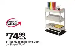 Michaels 3-Tier Hudson Rolling Cart by Simply Tidy offer