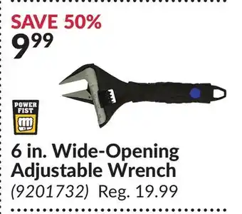 Princess Auto 6 in. Wide-Opening Adjustable Wrench offer