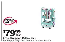 Michaels 3-Tier Gramercy Rolling Cart by Simply Tidy offer